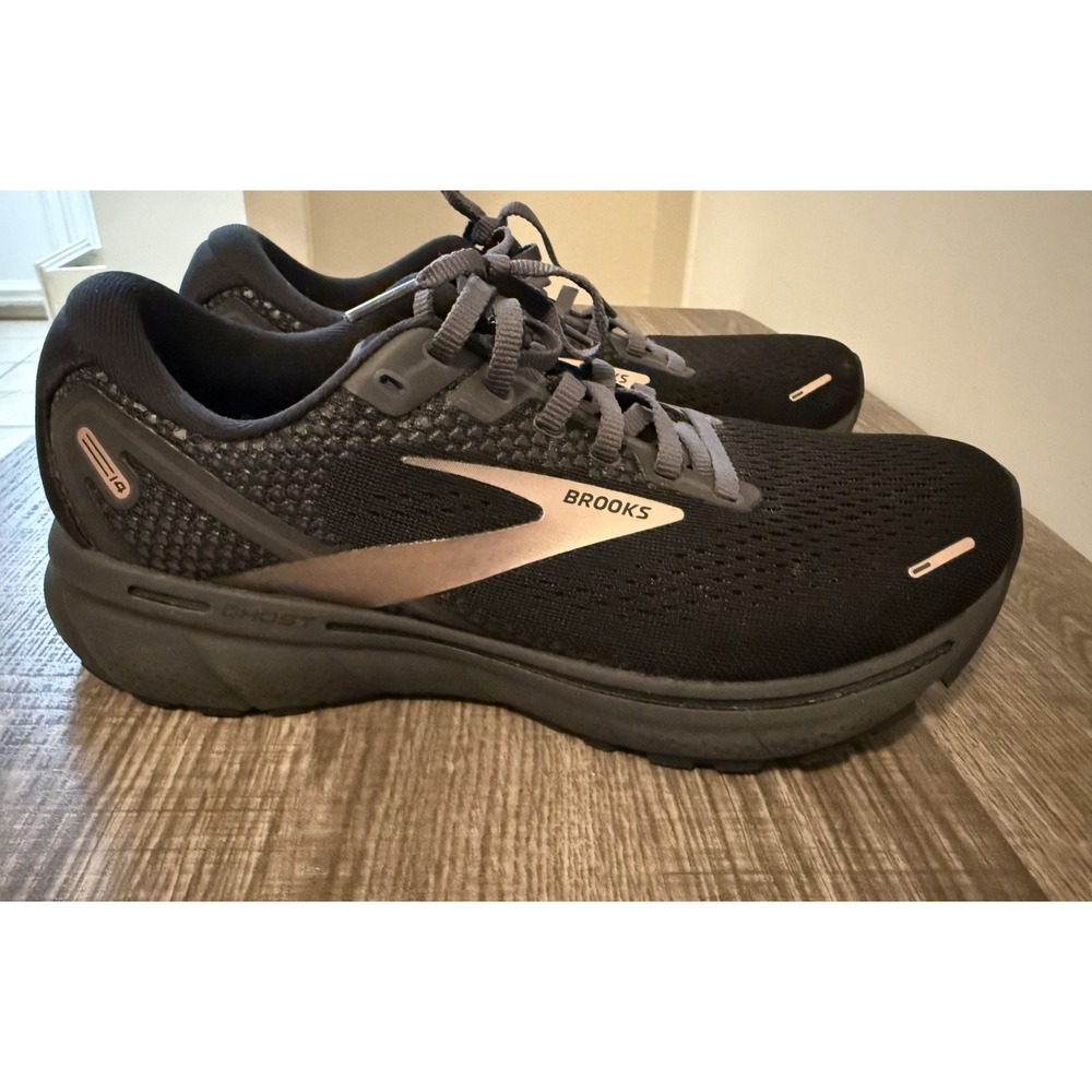 Brooks Ghost 14 Women's Size 9 B (Medium) Running Shoes Black Rose Gold